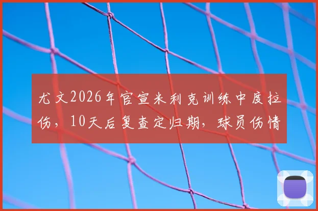 尤文2026年官宣米利克训练中度拉伤，10天后复查定归期，球员伤情评估与影响解读