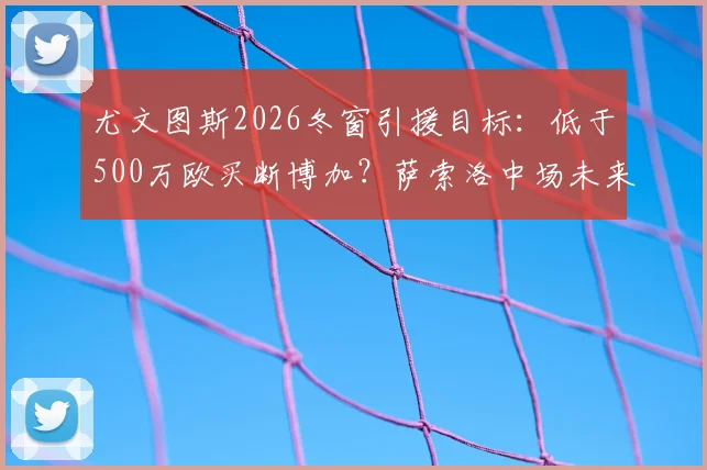 尤文图斯2026冬窗引援目标：低于500万欧买断博加？萨索洛中场未来去向深度分析